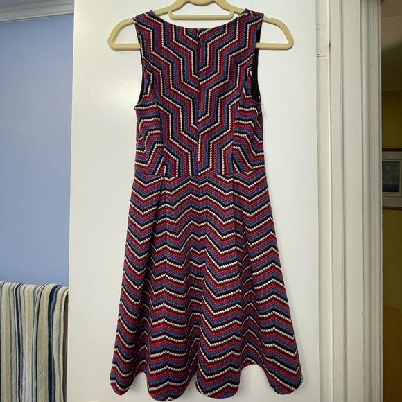 BCBGENERATION Chevron Jacquard Fit-and-Flare Dress, Size 2 - Picture 7 of 11